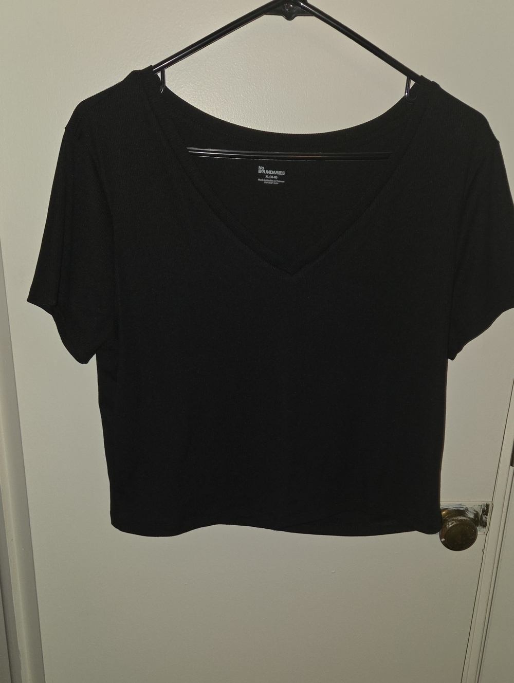 District Black V-Neck Short Sleeve Tee